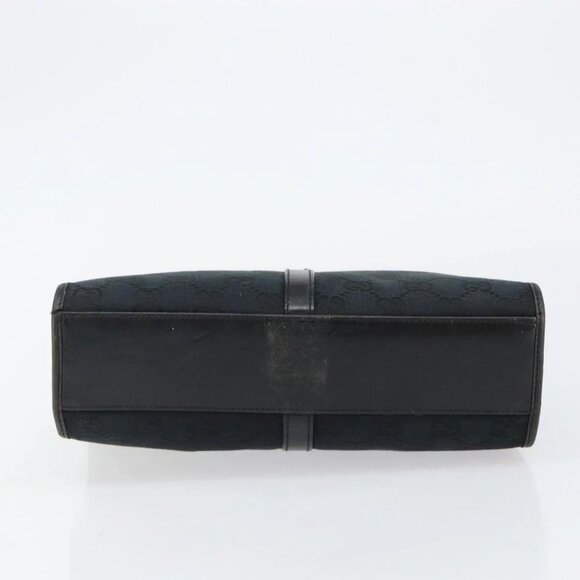 GUCCI GG Canvas Jackie Hand Bag Black Silver 002 1065 Auth 144418 - Picture 7 of 16